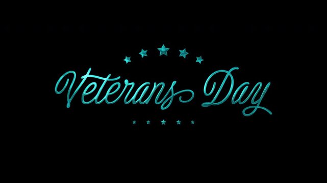 Turquoise image honoring veterans day with five stars centered above, ideal for militarythemed designs and patriotic celebrations.