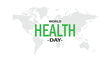 World Health Day poster design with world map background