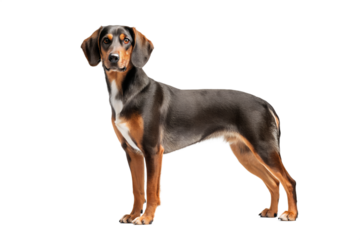 Adorable loyal dog animal design isolated on transparent background ideal for pet vector art, mascot, and digital creative concepts