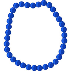 Simple Blue Round Circle Made Of Small Spheres On Transparent Background