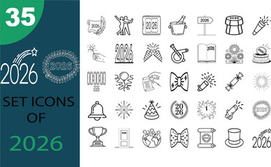 New Year 2026 countdown concept with metallic numbers