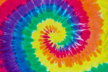 Obraz premium colorful spiral tie dye pattern fabric texture background. 