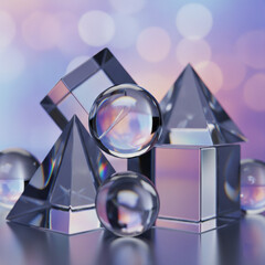 magic crystal ball in the mirror