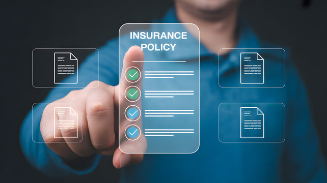 Confidently selecting an insurance policy with digital checklist for secure future planning