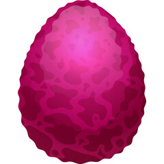 A Vibrant Magenta Textured Egg Object With A Smooth Gradient And Abstract Pattern Isolated On A Transparent Background