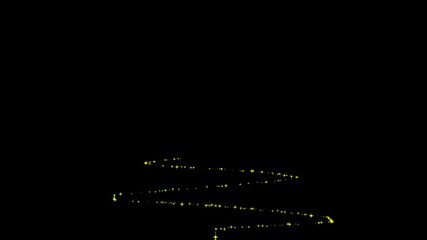 lights tree Merry Christmas and Happy New Year on black background,Glowing Christmas tree, holiday season social post, digital card, luxury shine star, Glittering. 4k video - Powered by Adobe