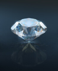 diamond on a shiny blue background