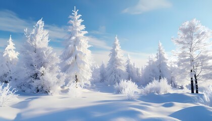 Fototapeta premium snow covered trees