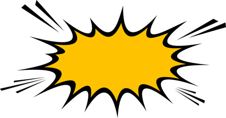 Comic Book Style Explosion Shape - Yellow Burst