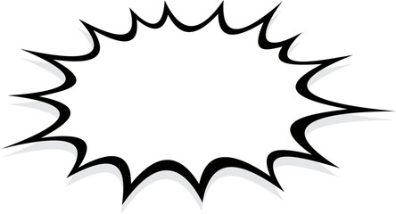 Comic Style Explosion Speech Bubble