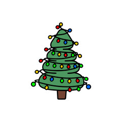 christmas tree vector illustration