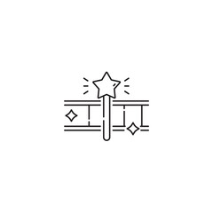 Special Effects icon, Visual Effects Symbol Outline icon Transparent background Editable Stroke