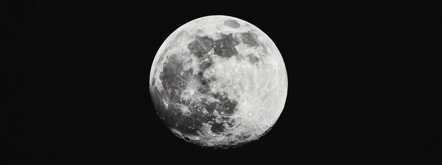 Naklejka premium Moon surface illuminated with detailed craters and textures, cinematic high-contrast light in deep space, astrophotography of celestial grandeur