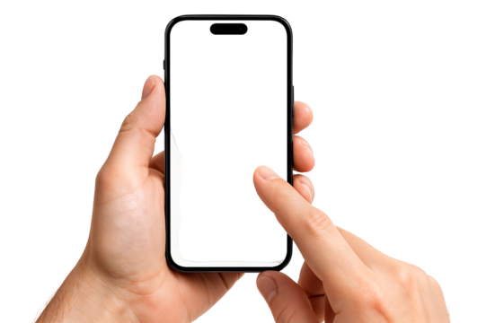 hand holding smart phone