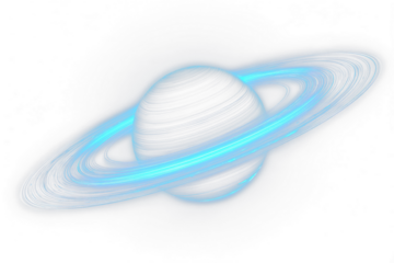 png three-dimensional Saturn with rings, orbiting planets and solar system