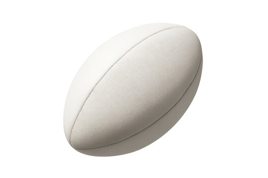 Rugby ball featuring a white design, isolated for sport and team game concepts, on a transparent background