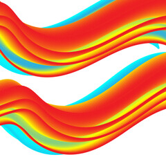 Abstract colorful wavy background design	