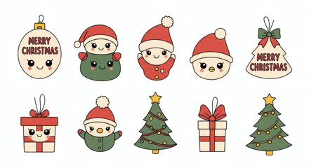 Set of christmas icons