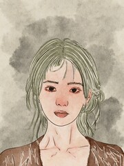 Portrait of the girl illustrations 