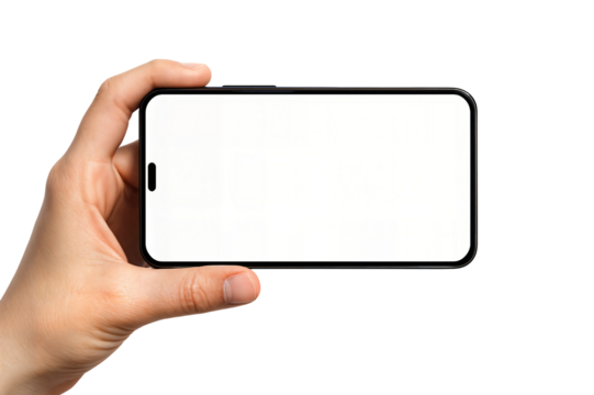 hand holding smart phone