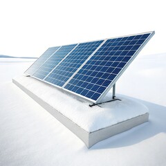 solar panels on white background