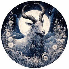 flowers and New Moon in Capricorn