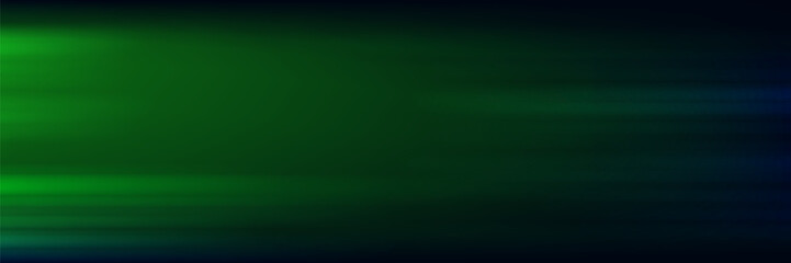 Green Light Motion Blur Abstract Background with Dark Gradient, Modern Trendy design in Vector Illustration