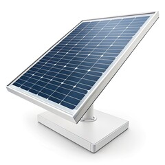 solar panels on white background