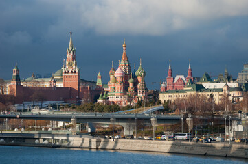 Moscow City and the Kremlin