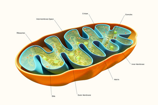 Cross-Section of a Mitochondrion