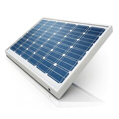 solar panels on white background