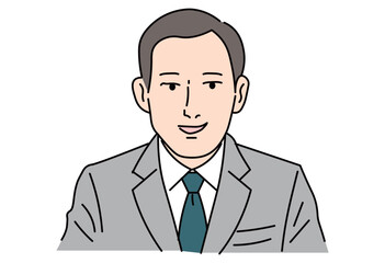 Businessman with smiling and angry expressions flat vector comparisonbusinessman, man, emotion, facialexpression, smile, angry, office, communication, contrast, comparison, psychology, stress, managem