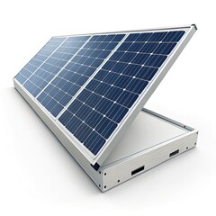 solar panels on white background