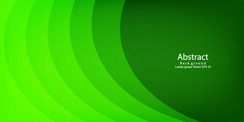Bright Green Gradient Abstract Background with Curved Lines