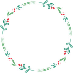크리스마스 꽃 원형 리스