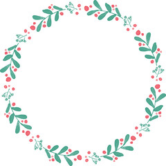 크리스마스 꽃 원형 리스