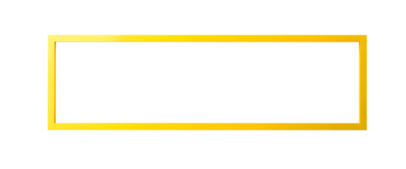 Yellow Horizontal Rectangle Border Element isolated on transparent background
