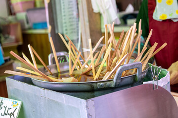 道の駅で販売中の串こんにゃく