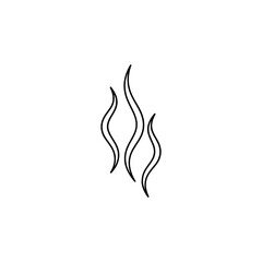 Elegant, stylized wisps of smoke or steam rise gracefully, symbolizing warmth, comfort, or a gentle, ethereal presence perfect for branding and design.
