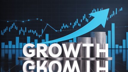 The overall atmosphere is professional, dynamic, and optimistic, conveying a sense of achieved financial goals and market expansion.