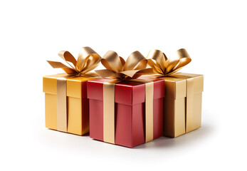 Obraz premium chistmas gift boxes isolated white background