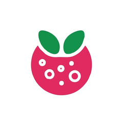 An EPS format illustration, A Simple 2D lychee illustration isolated on a white background, vector, simple flat 2D icon, minimalist design, fruit collection