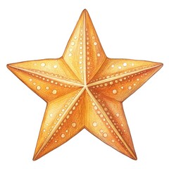 golden star on white background
