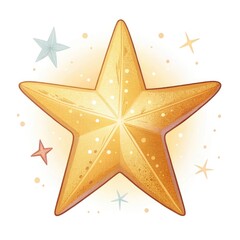 golden star on white background