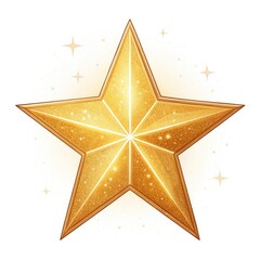 golden star on white background