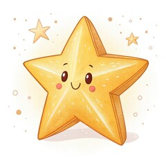 golden star on white background