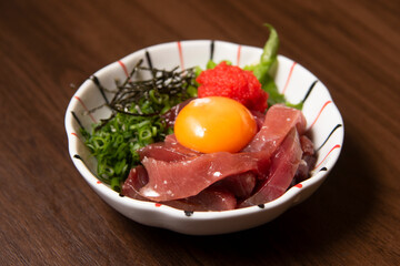 明太子と鮪のユッケ