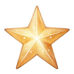 golden star on white background