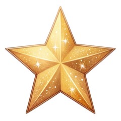 golden star on white background