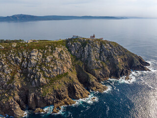 Faro de Fisterra en el Cabo Finisterre, A Coruña, Galicia